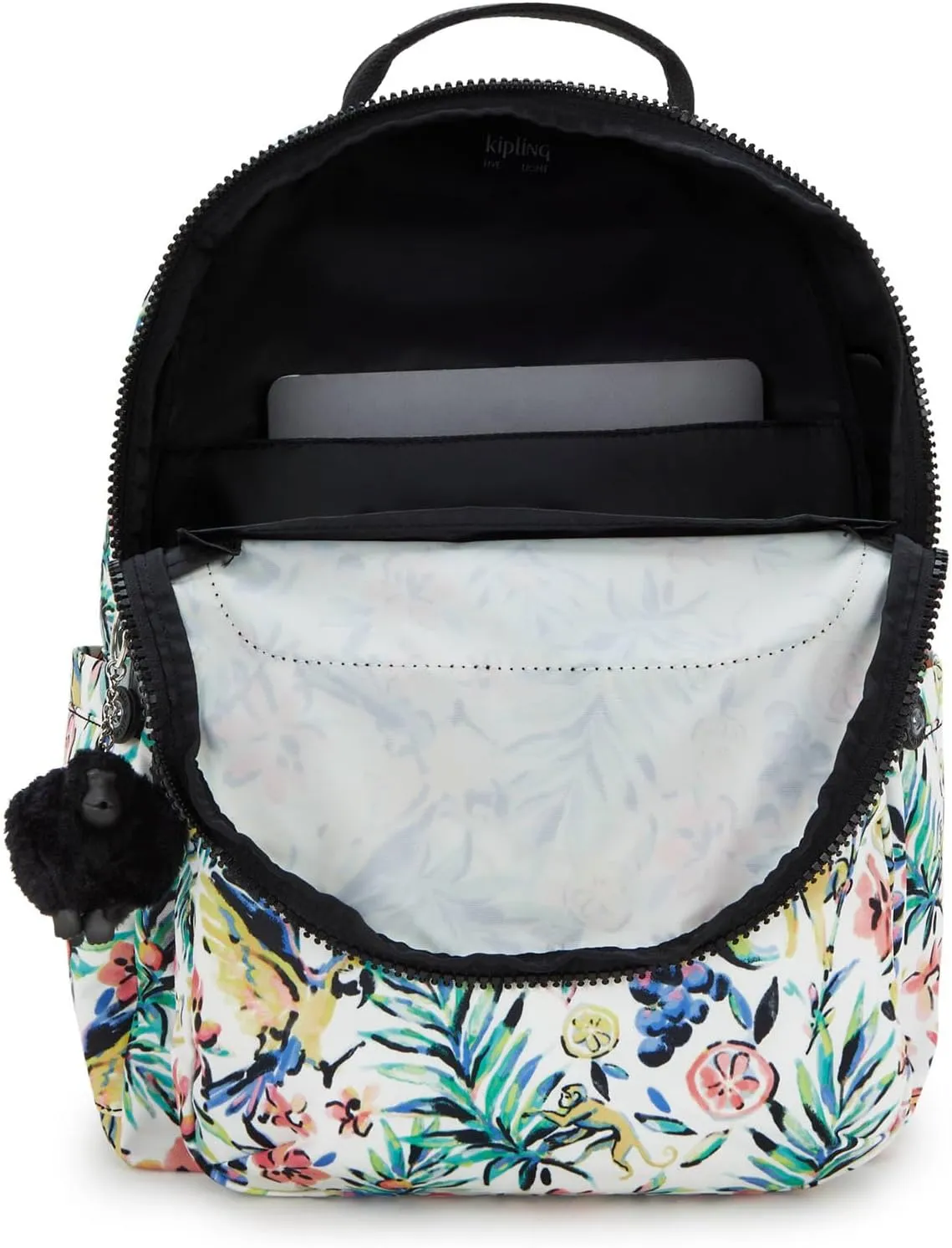 Kipling Women's Seoul Prt 15" Laptop Backpack, Durable, Roomy with Padded Shoulder Straps, Built-In Protective Sleeve