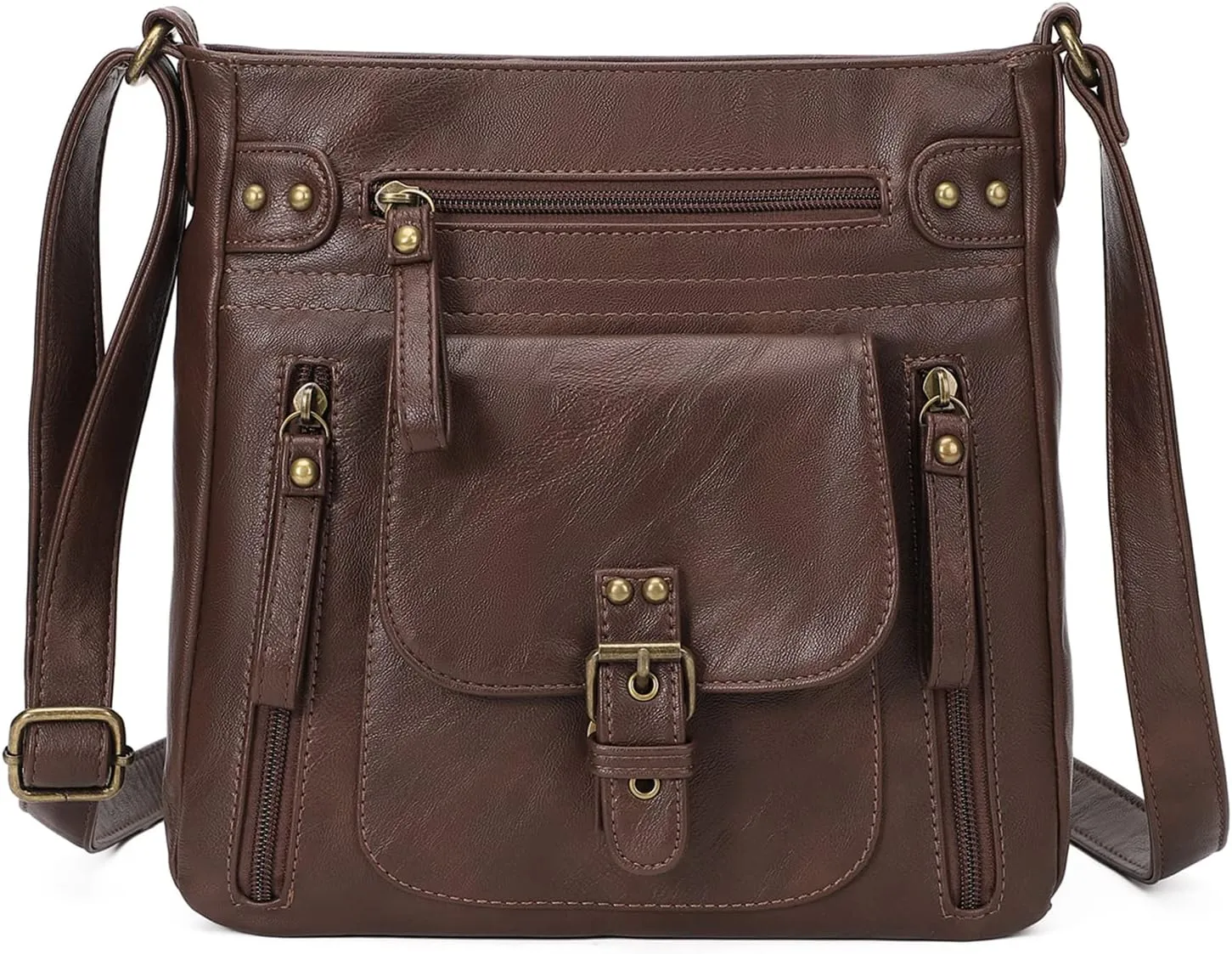 KL928 Crossbody Bags for Women, Multi Pocket Shoulder Bags, Medium PU Leather Cross Body Purses