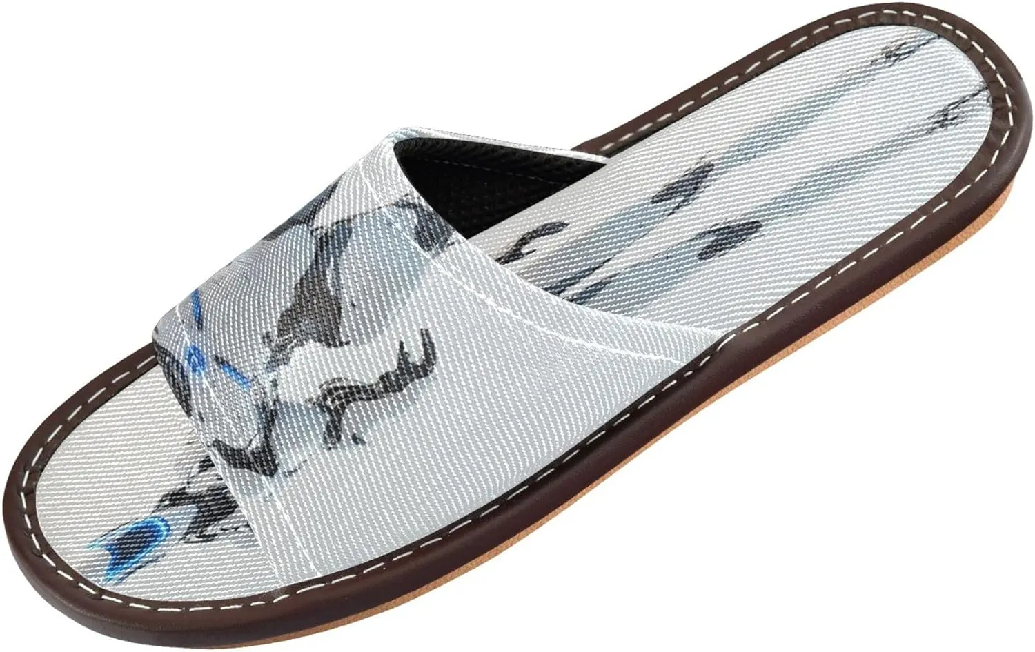 KLL Slippers for Women Men Indoor Outdoor Reusable Lightweight Open Toe Home Shoes for Airplane Guests Party