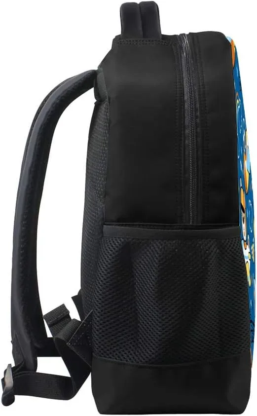 Kuizee Backpack Daypack Planes Cartoon Funny Bear Pilot Casual Bags Durable Polyester College School Travel 11×16Inch
