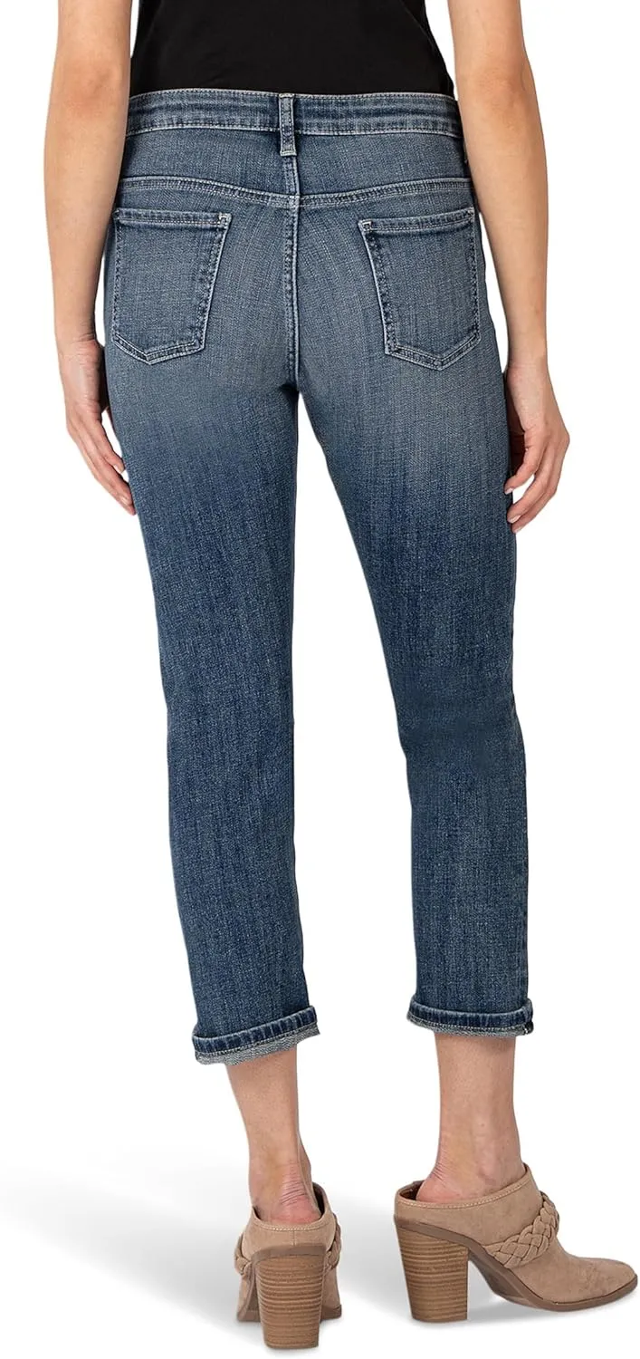 KUT from the Kloth Women's Elizabeth Slouchy Boyfriend Hiddden Btn