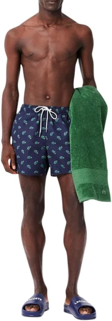 Lacoste Men's Standard Allover Croc Swim Short