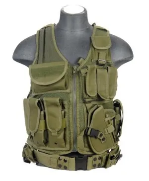 Lancer Tactical Cross Draw Tactical Vest OD Green – Military & Airsoft Gear