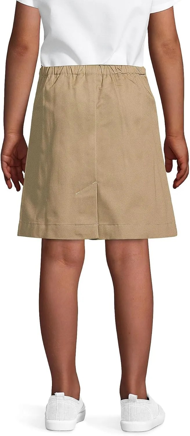 Lands' End School Uniform Girls Blend Chino Skort Above Knee