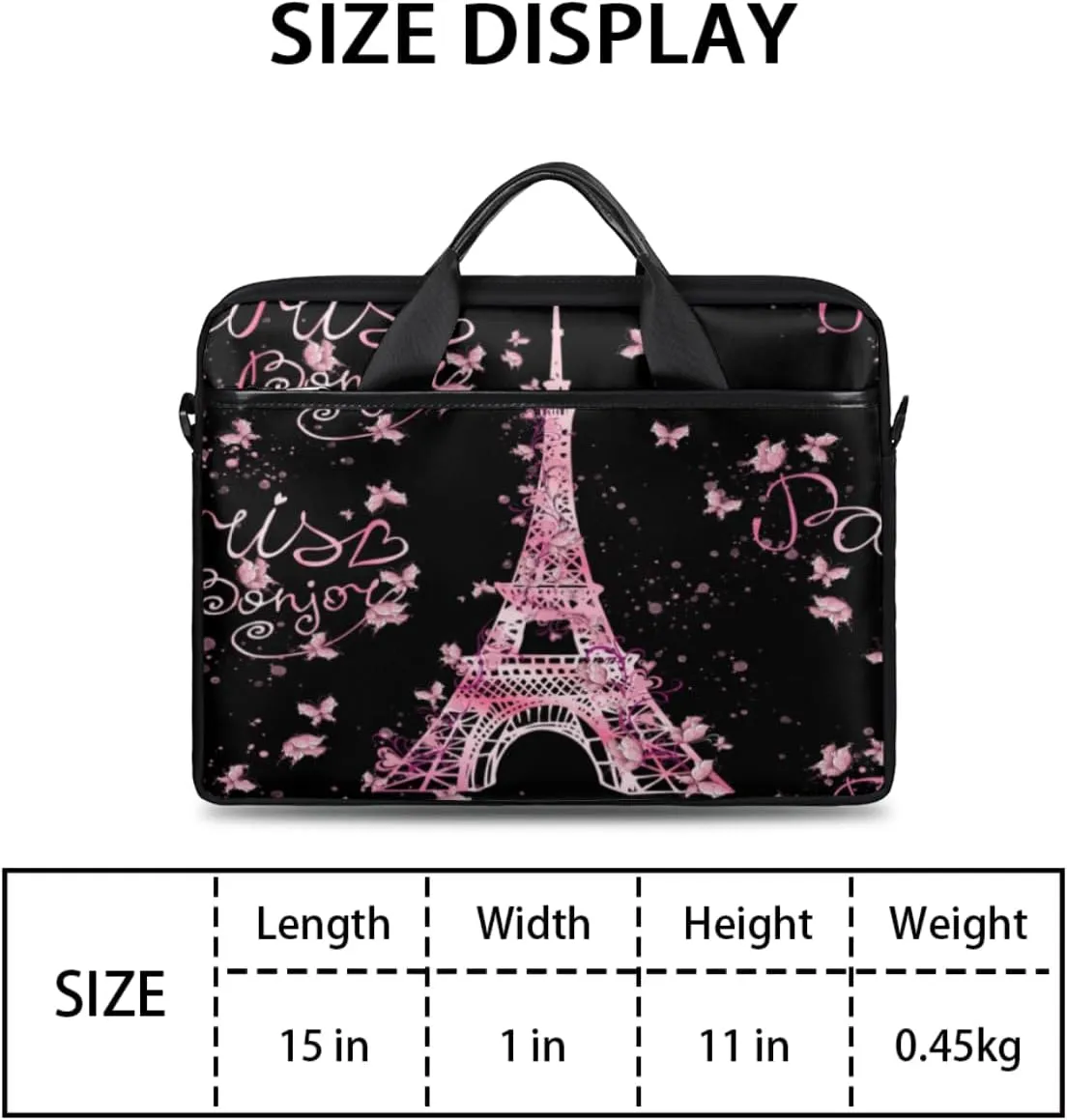 Laptop Bag for Women Men Waterproof Laptop Shoulder Bag 14-15.6 Inch Computer Messenger Bag Carrying Case