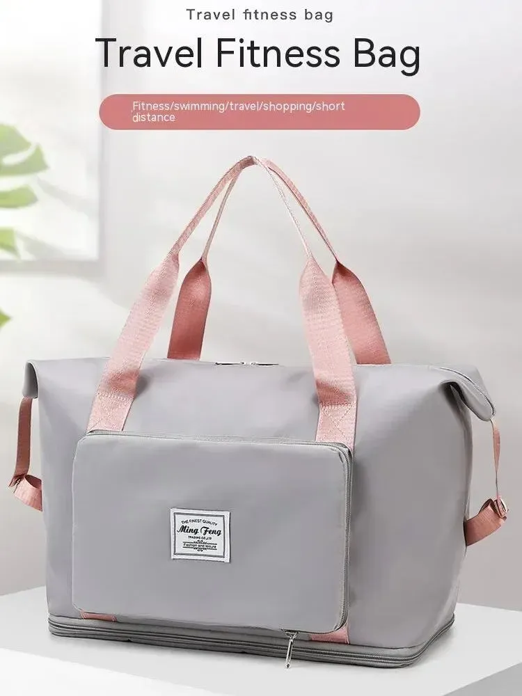 Large Capacity Folding Travel Bags for Women Gym Yoga Storage Shoulder Bag Men Waterproof Luggage Handbag Travel Duffle Bag