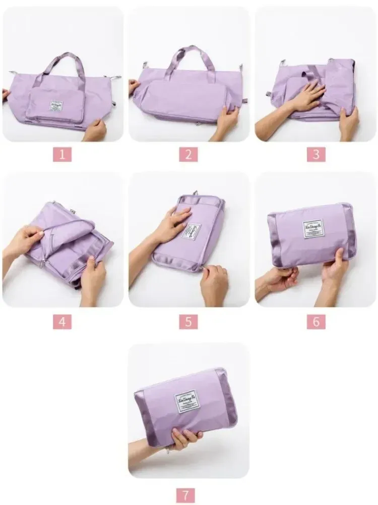 Large Capacity Folding Travel Bags for Women Gym Yoga Storage Shoulder Bag Men Waterproof Luggage Handbag Travel Duffle Bag