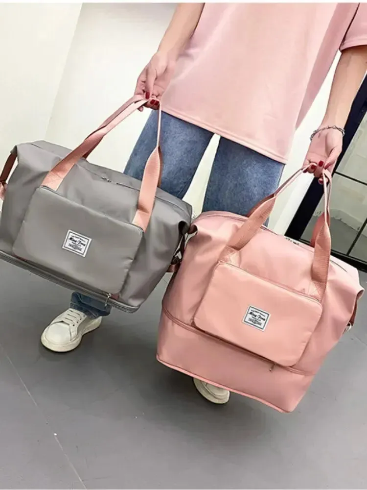 Large Capacity Folding Travel Bags for Women Gym Yoga Storage Shoulder Bag Men Waterproof Luggage Handbag Travel Duffle Bag