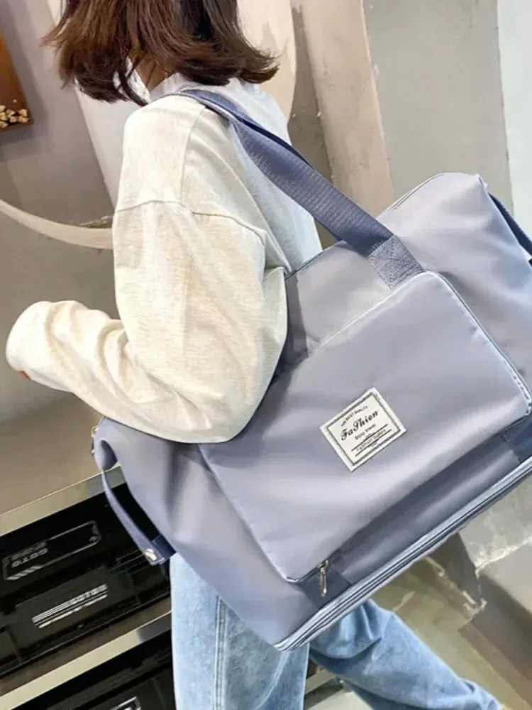 Large Capacity Folding Travel Bags for Women Gym Yoga Storage Shoulder Bag Men Waterproof Luggage Handbag Travel Duffle Bag