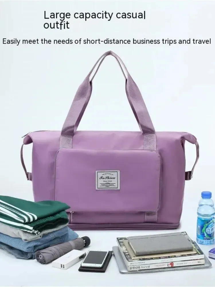 Large Capacity Folding Travel Bags for Women Gym Yoga Storage Shoulder Bag Men Waterproof Luggage Handbag Travel Duffle Bag