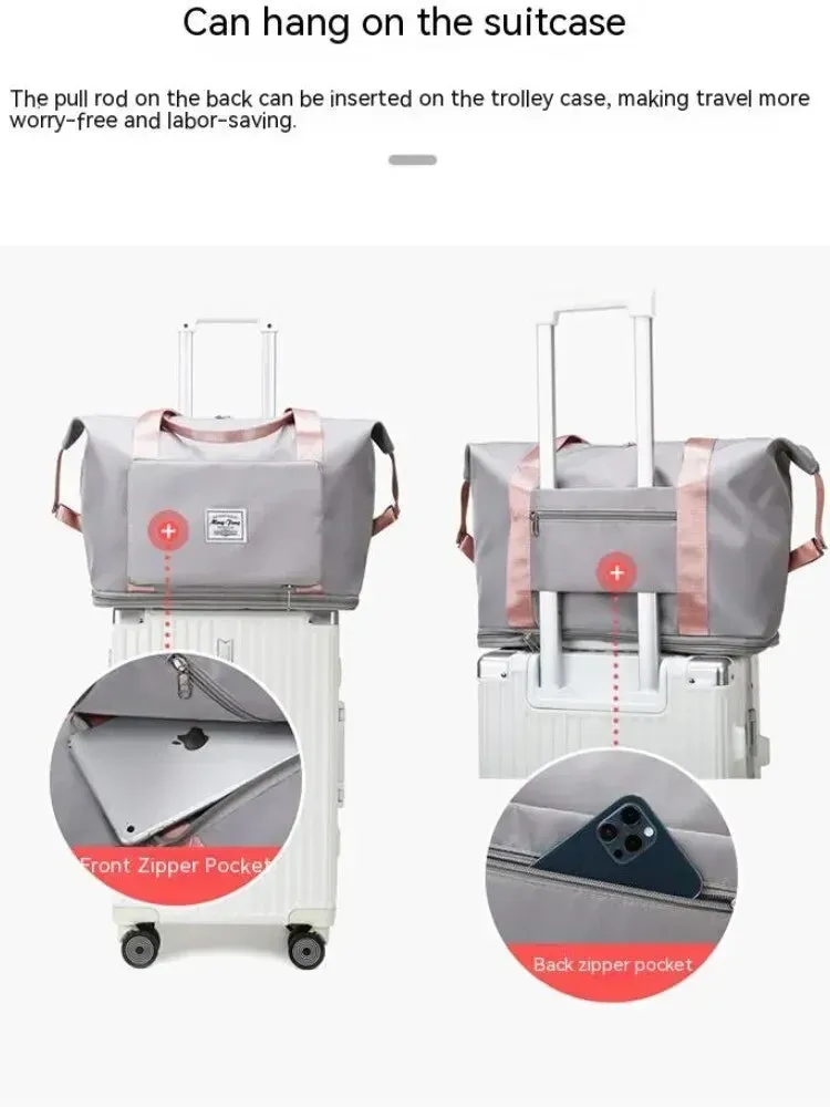 Large Capacity Folding Travel Bags for Women Gym Yoga Storage Shoulder Bag Men Waterproof Luggage Handbag Travel Duffle Bag