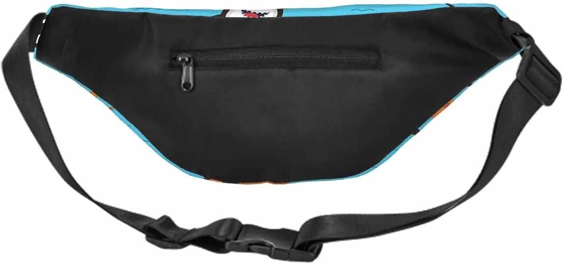 Large Crossbody Bag Waistpack Cartoon Diferent Emotion Fishwhales Predation Mammal Fish Palying Leisure Sports Fanny Pack Zipper Bag for Running, Travel