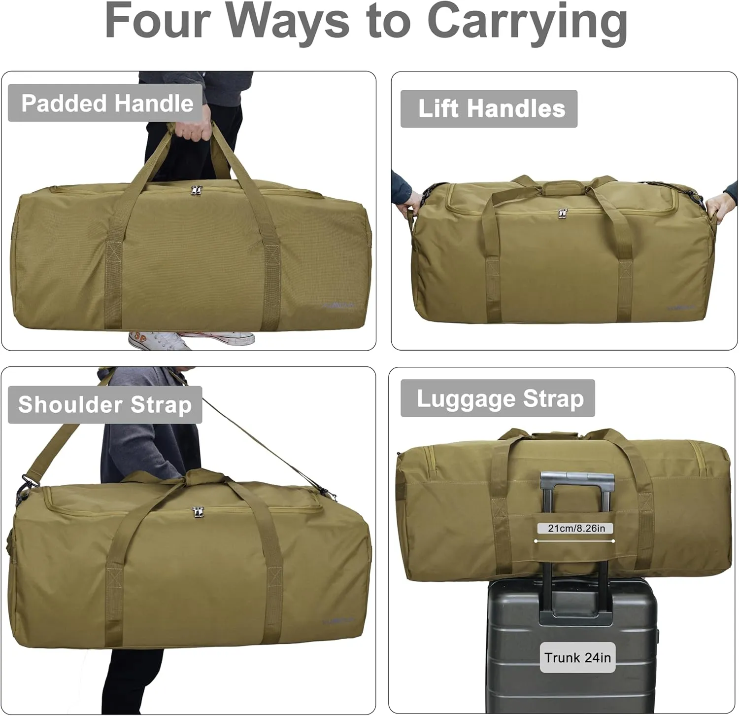 Large Duffle Bag for Travel, 100L Travel Bags for Men Extra Large Duffel Bag Water & Tear Resistant Women Weekender Bag w/Shoulder Strap for House Moving Travel Essentials Camping Gear Storage