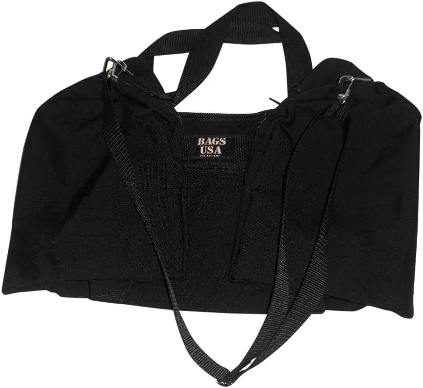 Large Triple Duffle with U Opening, Front Pocket and Two Side Compartment, Perfect Cabin Bag Made in USA.