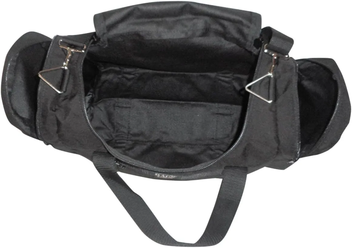 Large Triple Duffle with U Opening, Front Pocket and Two Side Compartment, Perfect Cabin Bag Made in USA.