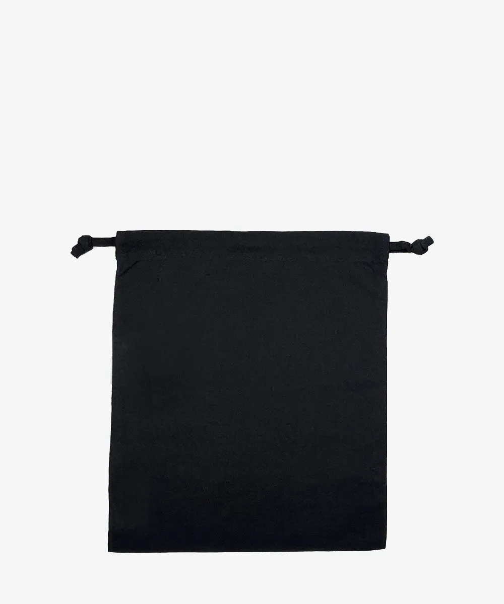Laurel Black Drawstring Cotton Pouches
