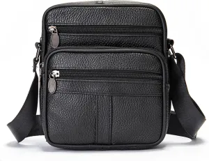 Leather Crossbody Bag Men, Smartphone Messenger Shoulder Holster Wallet Bag