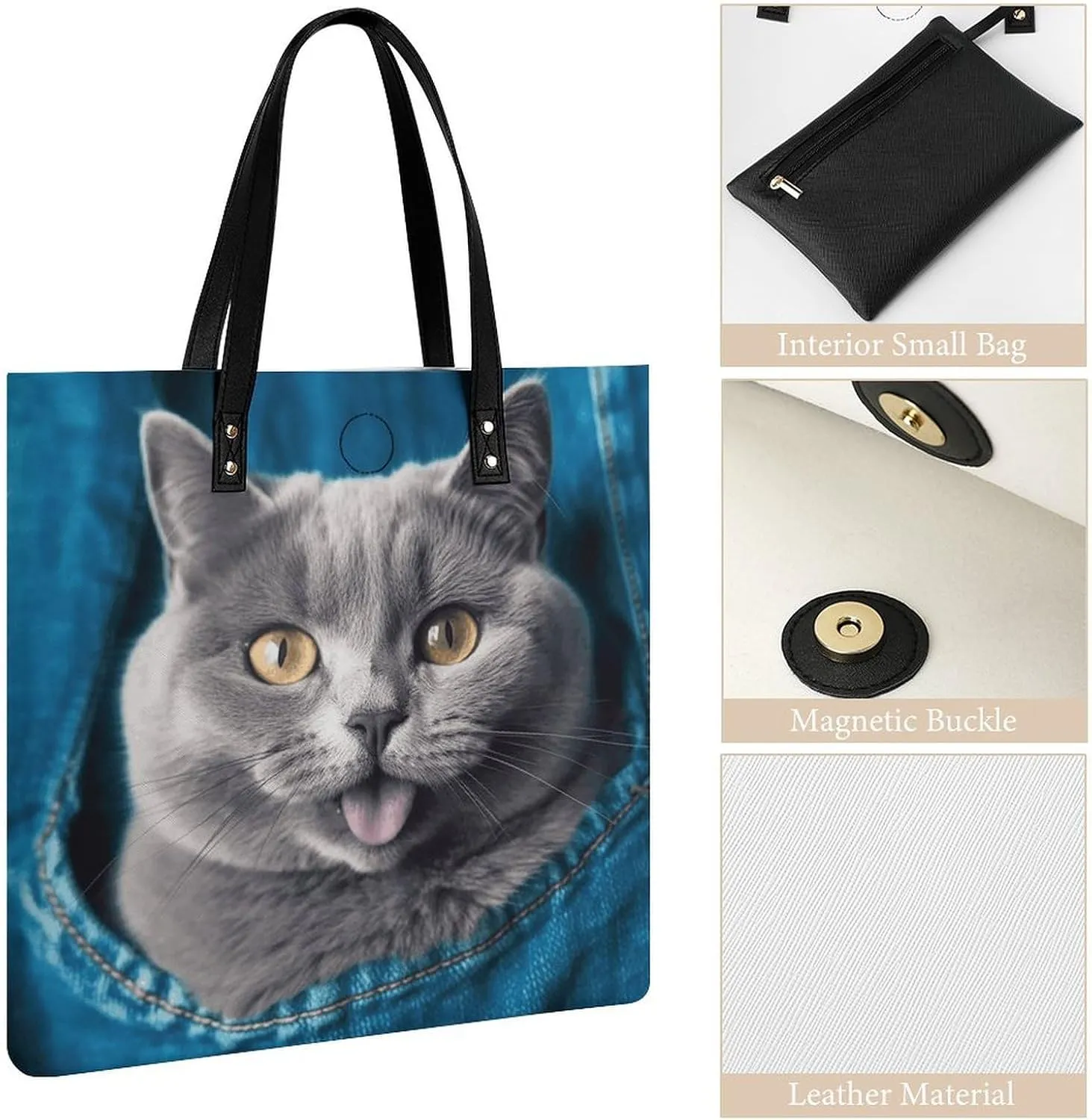 Leather Handbag for Women Tote Bag with Magnetic Buckle Tractor Farming Crossbody Bag Shoulder Bags