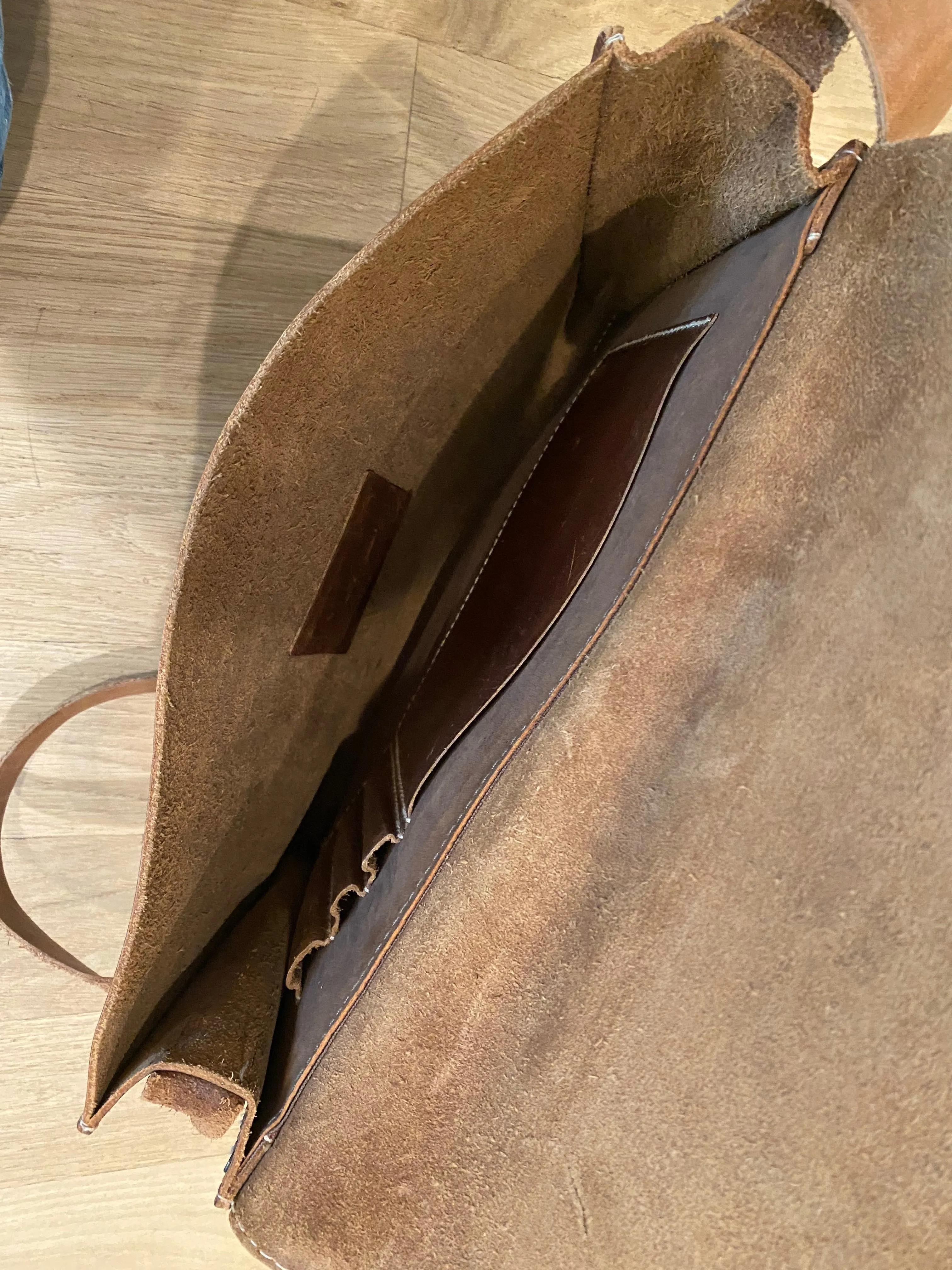 Leather Messenger Bag, 1970’s