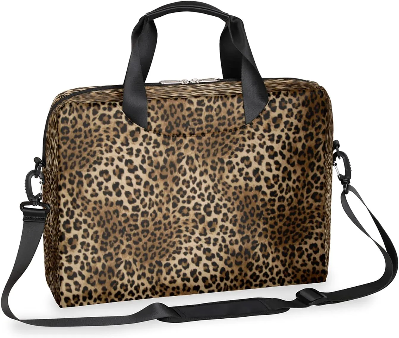Leopard Print Laptop Bag Shoulder Messenger Bag Waterproof Laptop Case for 15.6 Inch Notebook Computer Bags Laptop Briefcase Carrying Bag