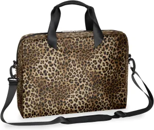 Leopard Print Laptop Bag Shoulder Messenger Bag Waterproof Laptop Case for 15.6 Inch Notebook Computer Bags Laptop Briefcase Carrying Bag