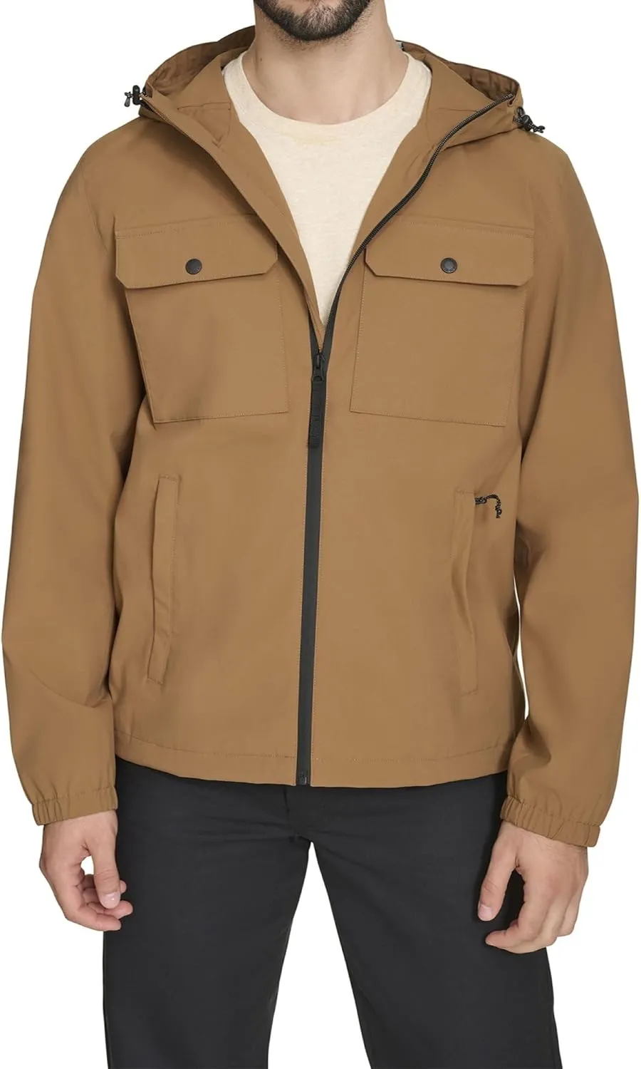 Levi's Men's Hooded Waterproof Arctic Cloth Rain Jacket