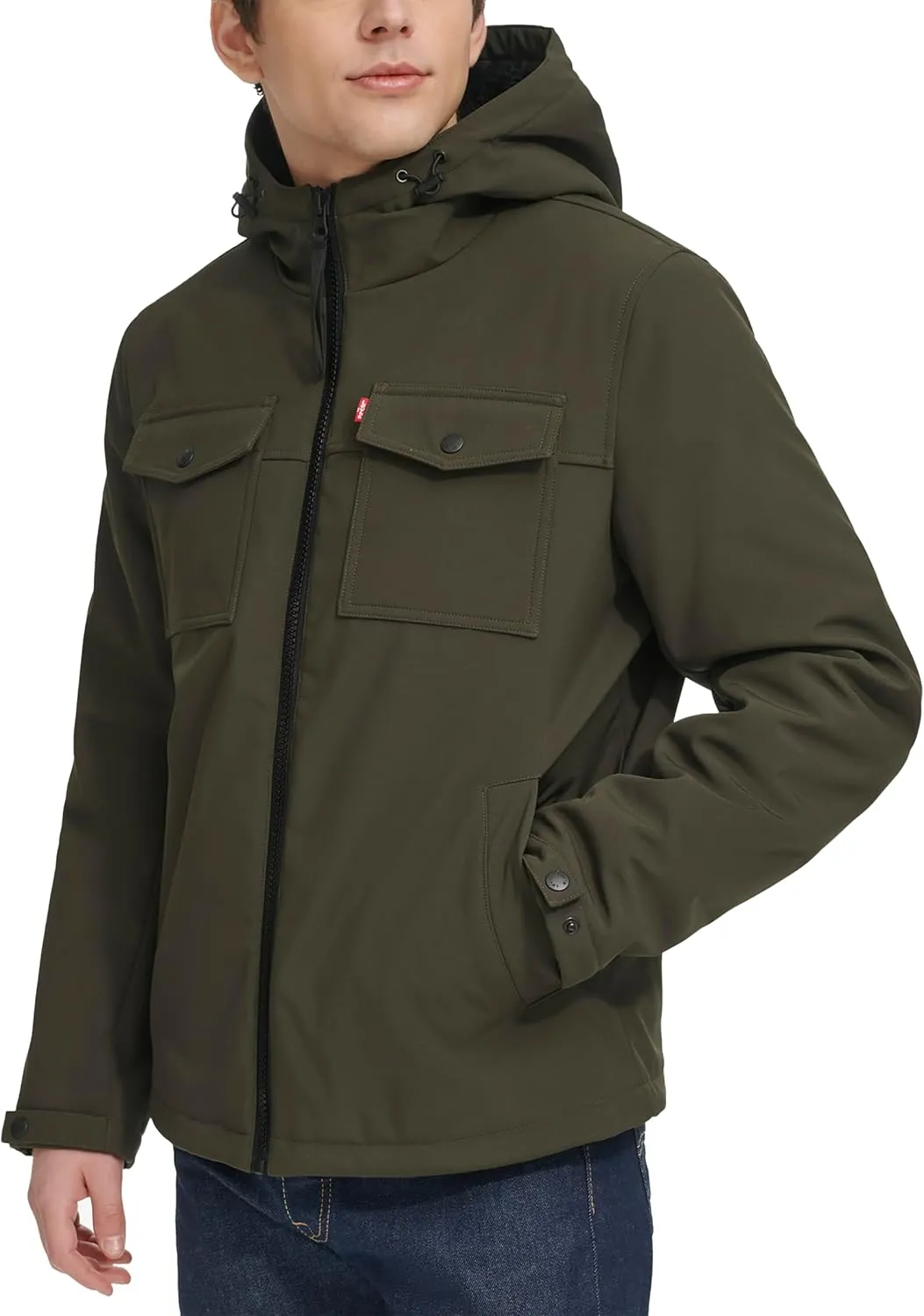 Levi's Men's Soft Shell Hooded Storm Coat (Regular & Big & Tall Sizes)