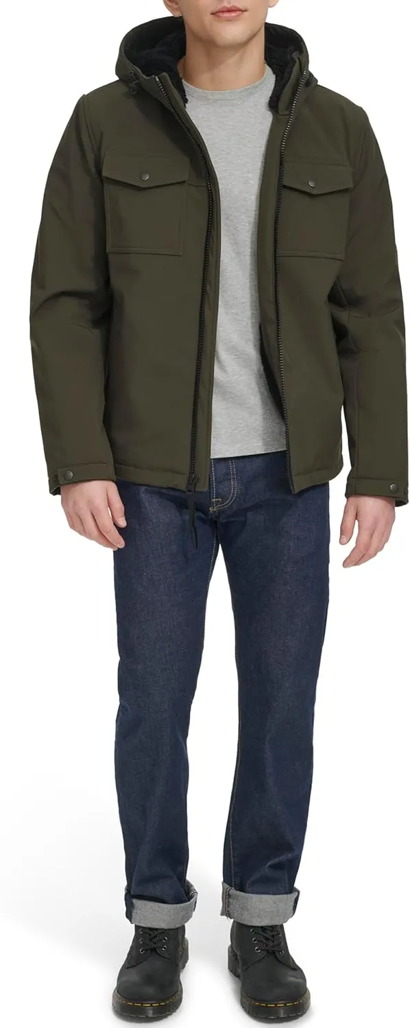 Levi's Men's Soft Shell Hooded Storm Coat (Regular & Big & Tall Sizes)