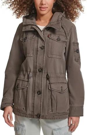 Levi's Women's Lightweight Cotton Military Jacket (Standard & Plus Sizes)