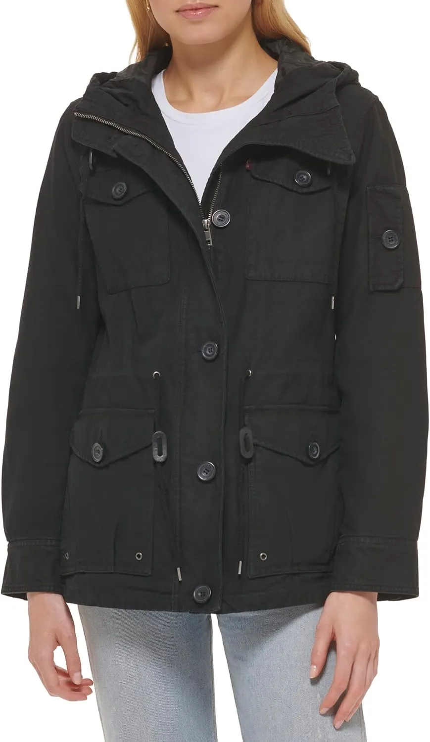 Levi's Women's Lightweight Cotton Military Jacket (Standard & Plus Sizes)