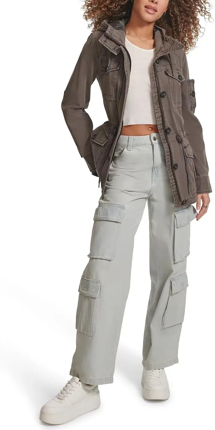 Levi's Women's Lightweight Cotton Military Jacket (Standard & Plus Sizes)