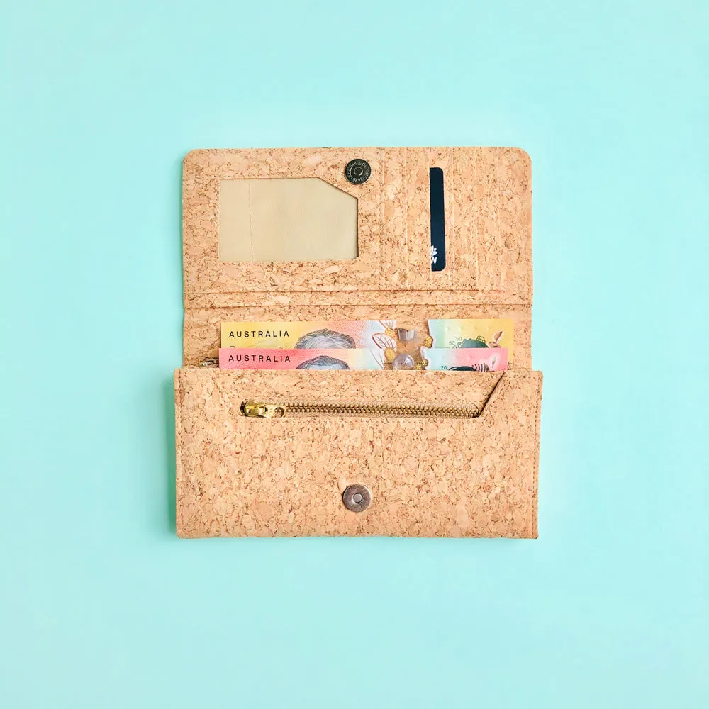 Lola Long Cork Wallet in Classic