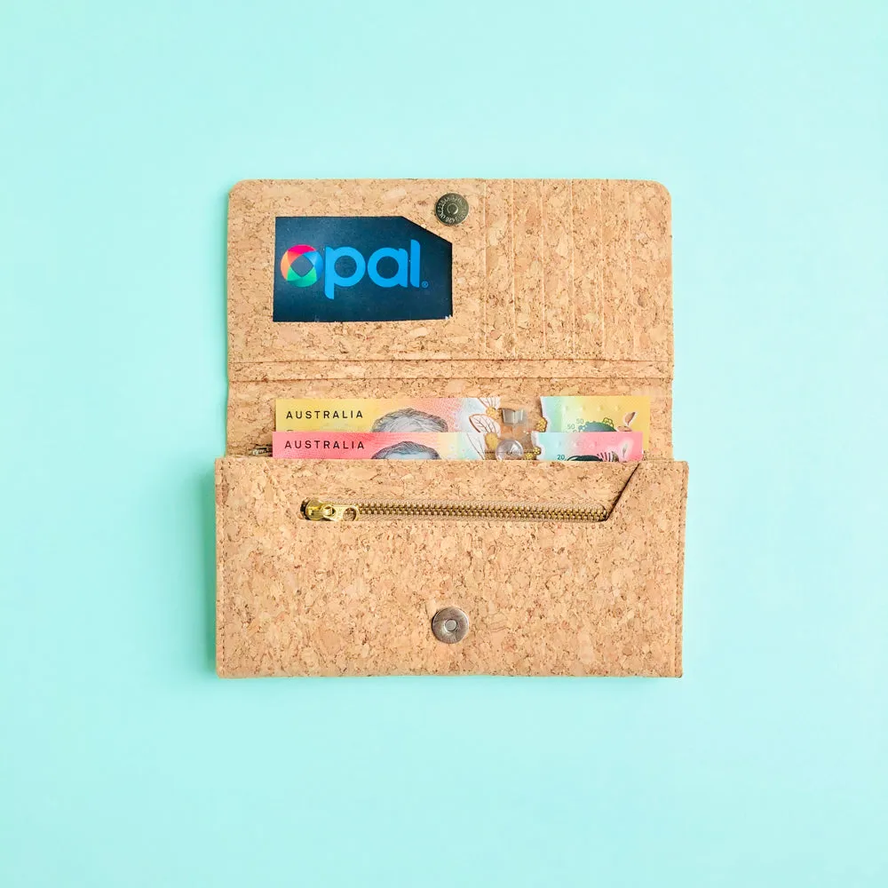 Lola Long Cork Wallet in Classic