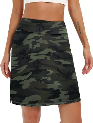 LouKeith 19" Knee Length Skorts Skirts for Women Tennis Skirts Athletic Golf Skorts Casual Workout Skirt with Shorts Pockets