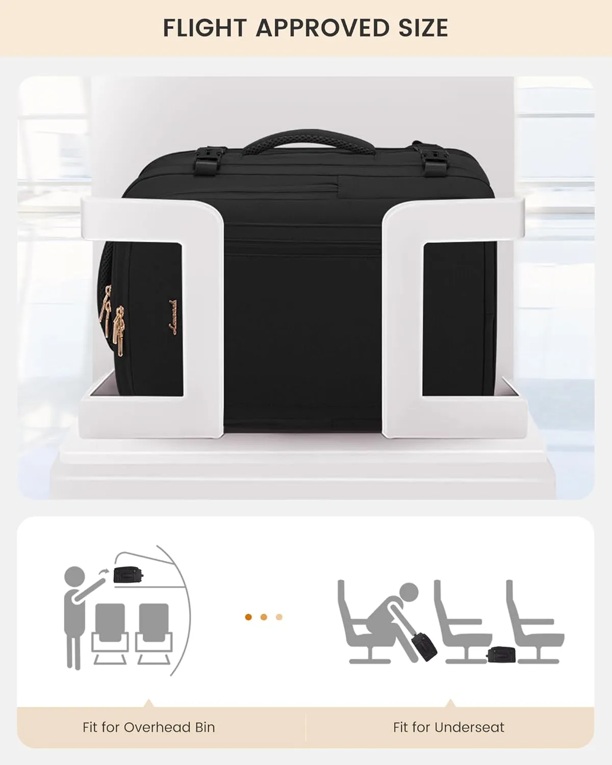 LOVEVOOK Travel Backpack For Women with Waist Strap, 50L Carry On Backpack Luggage Flight Approved,TSA Personal ltem Travel Bag Essentials Fits 18 Inch Laptop,Weekender Daypack with 3 Packing Cubes