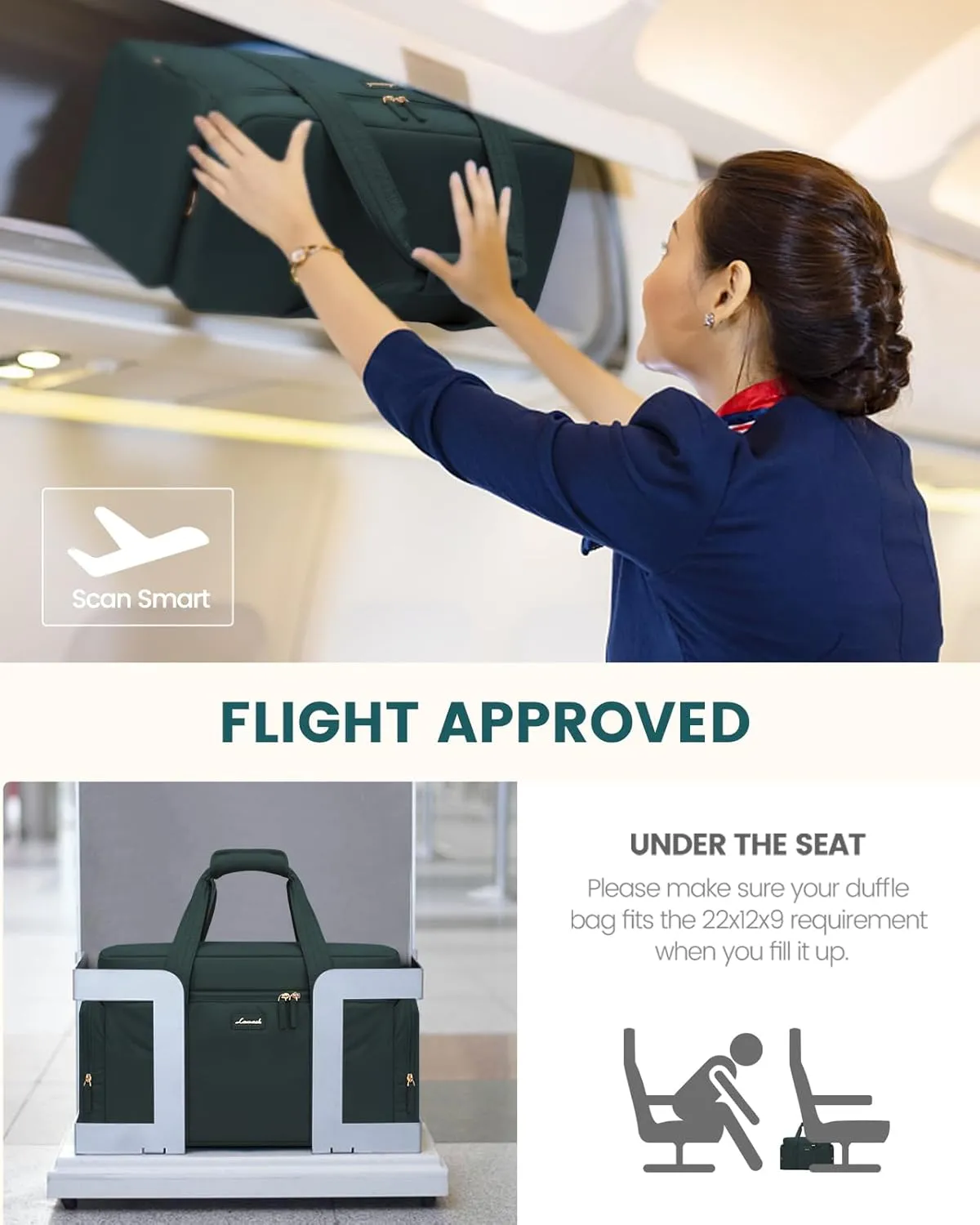 LOVEVOOK Travel Duffle Bag, Puffer Weekender Bag for Women, Overnight Bag with Toiletry Bag, Carry On Bags for Airplanes, Hospital Bag for Labor Delivery, Yoga Gym Bag with Wet Pocket, 3Pcs, Cyan
