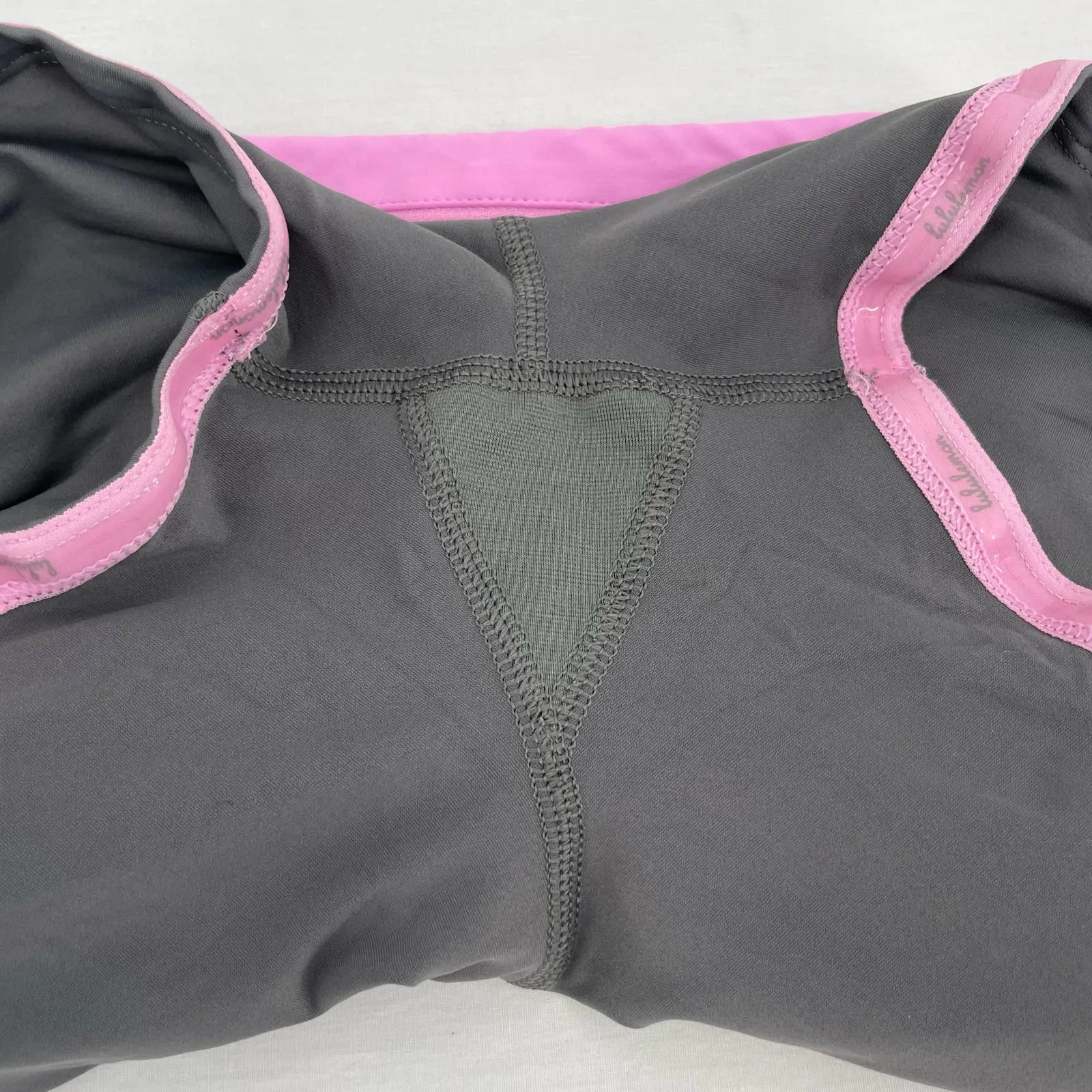 Lululemon Pace Rival II Skirt Heathered Deep Coal Tennis Skort Gray Grey Pink Size 6