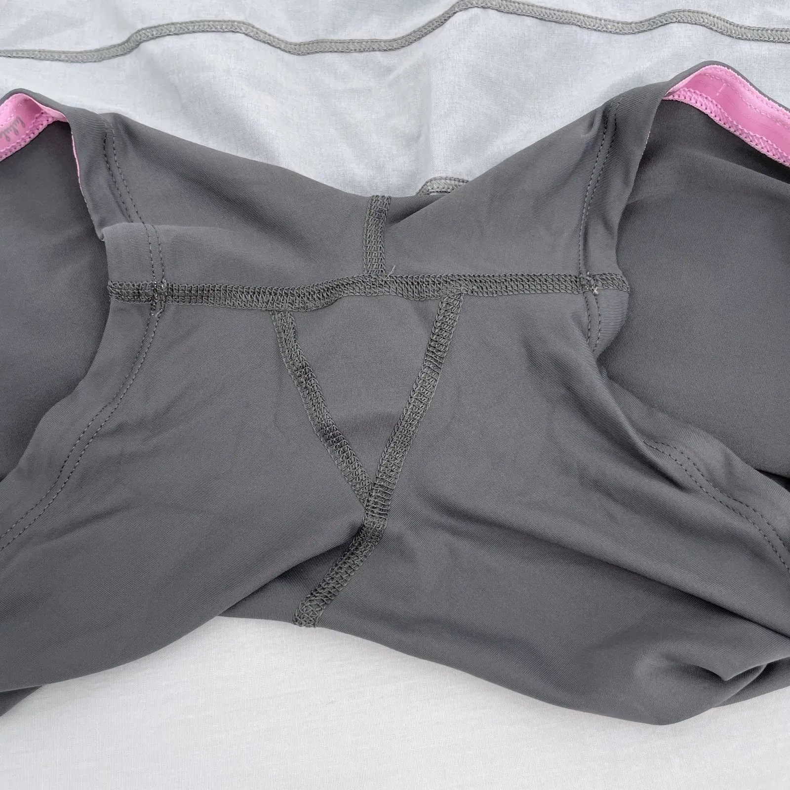 Lululemon Pace Rival II Skirt Heathered Deep Coal Tennis Skort Gray Grey Pink Size 6