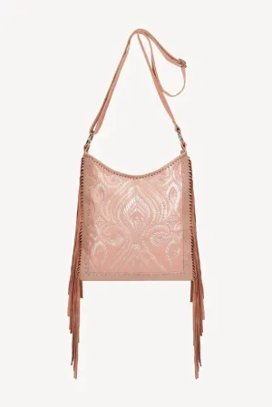 Luna Shimmer Shoulder Bag Metallic Pink/Silver
