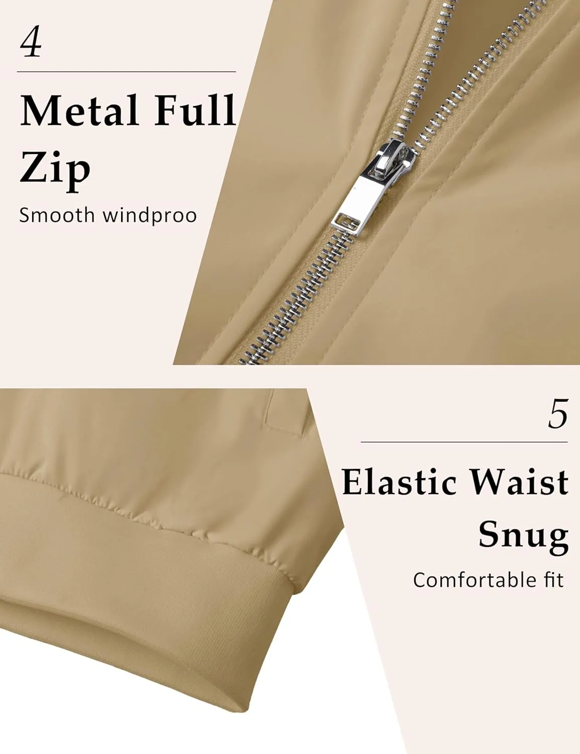 MAGCOMSEN Men's Bomber Jacket Lightweight Casual Windbreaker Spring Fall Zip Up Coat with 5 Pocket