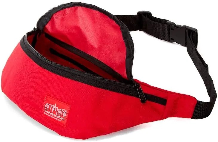 Manhattan Portage Brooklyn Bridge Waist Bag (RED, men, women, water resistant, cross body, waist, buckle closure, 1000D)