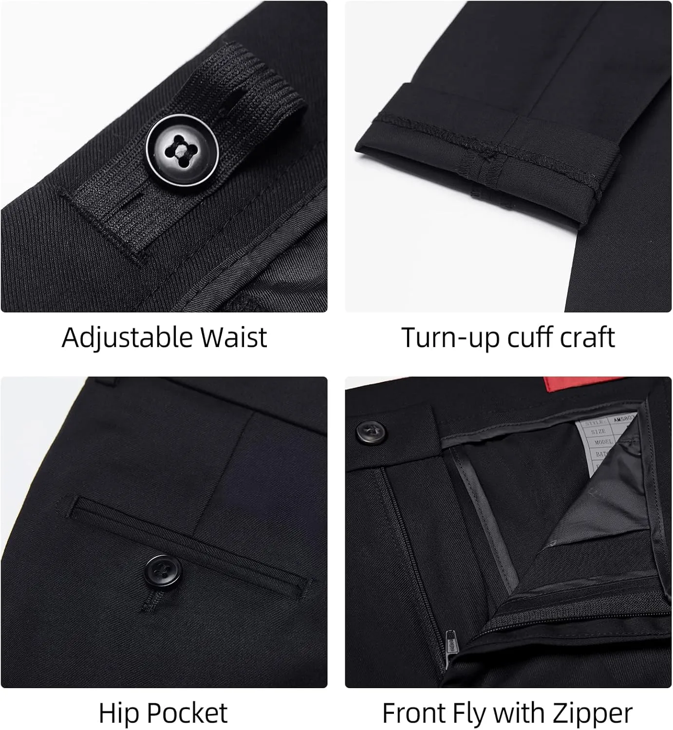 Marvelous World Boys' Formal Slim Fit Suit Set, Adjustable Waist