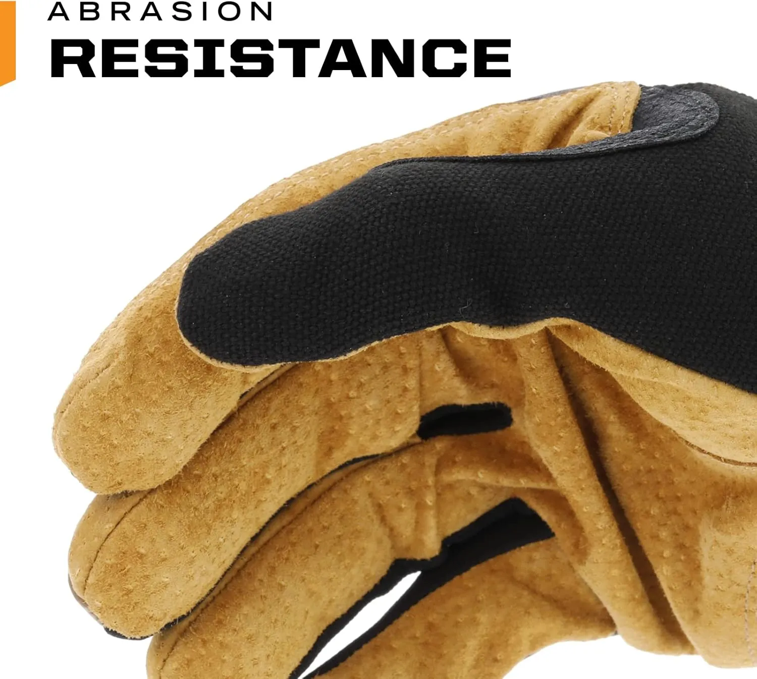 Mechanix Wear: Durahide Leather FastFit Work Glove with Elastic Cuff for Secure Fit, Utility Gloves for Multi-Purpose Use, Abrasion Resistant, Safety Gloves for Men (Brown, Large)