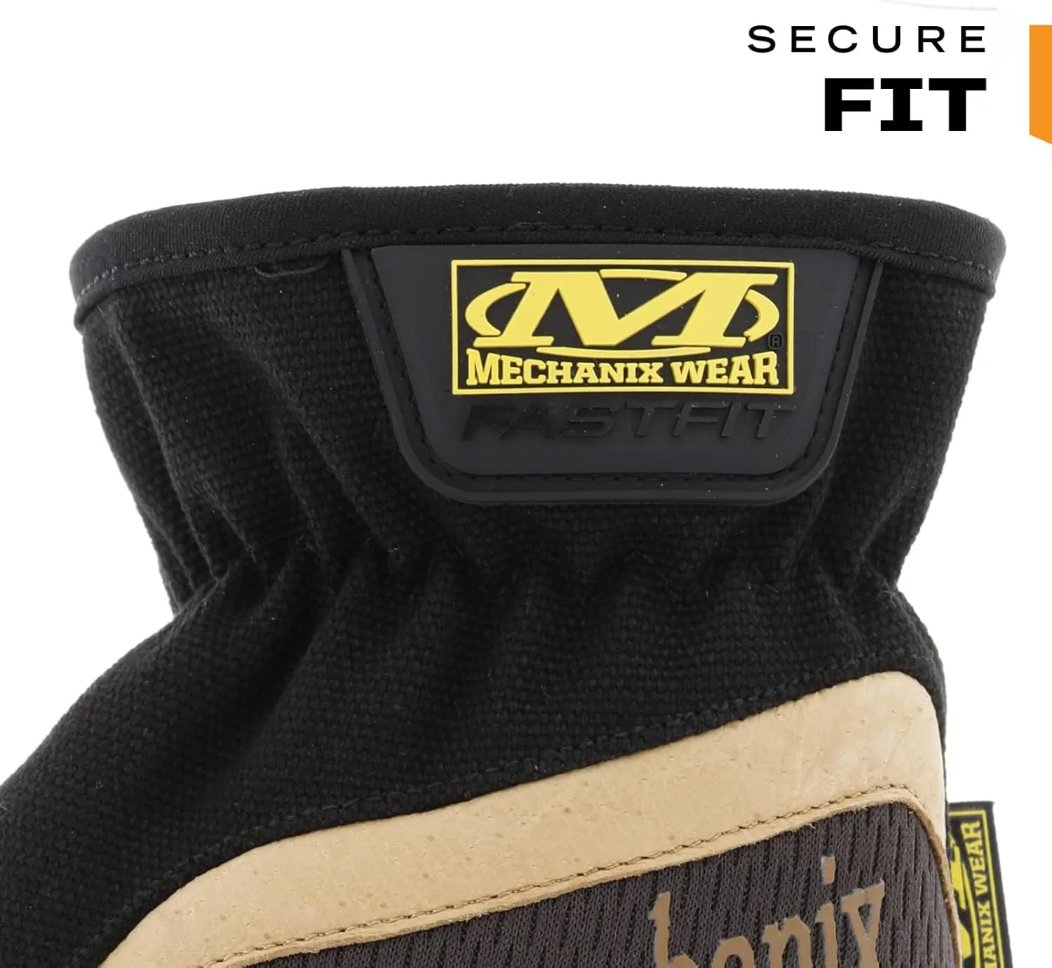 Mechanix Wear: Durahide Leather FastFit Work Glove with Elastic Cuff for Secure Fit, Utility Gloves for Multi-Purpose Use, Abrasion Resistant, Safety Gloves for Men (Brown, Large)