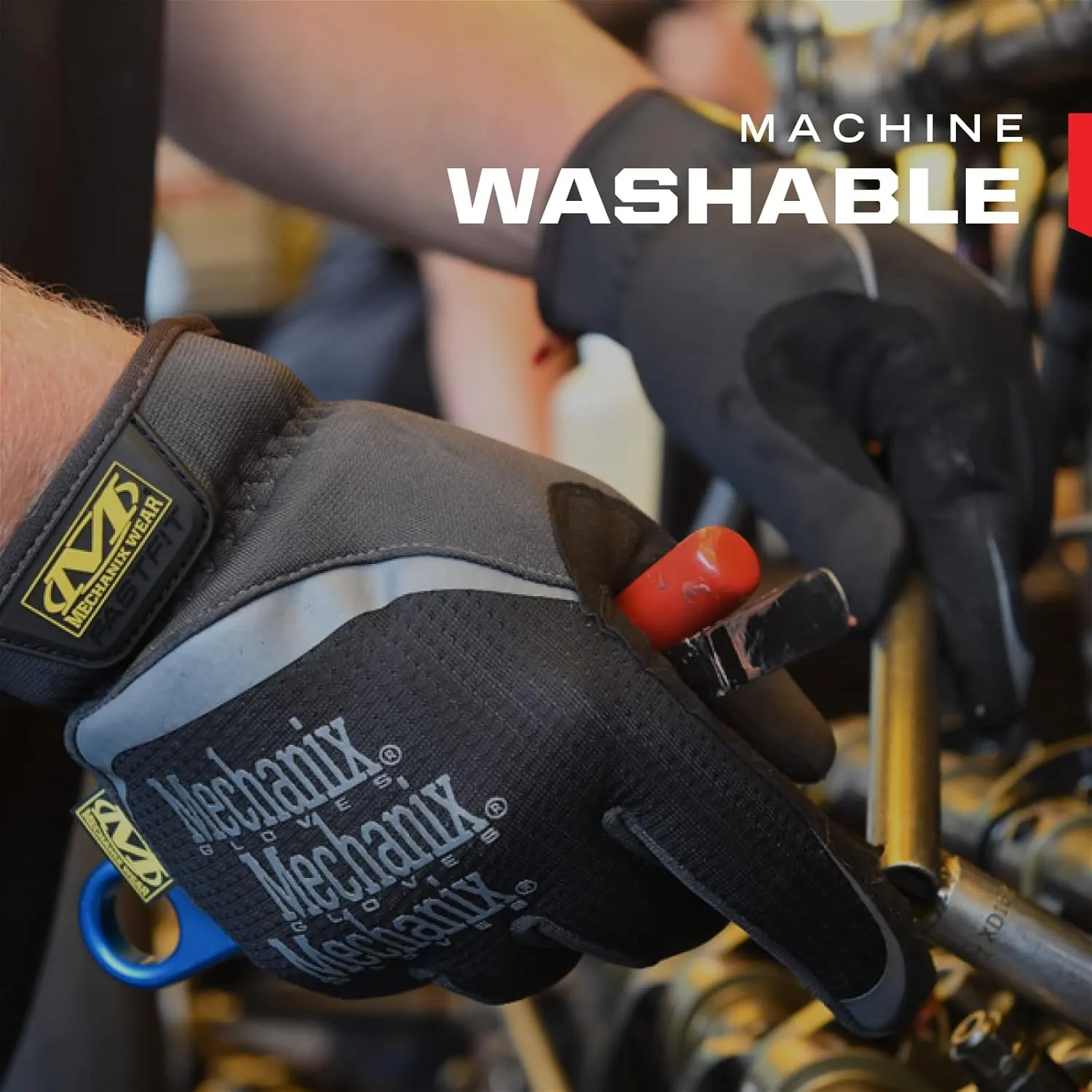 Mechanix Wear: FastFit Work Glove with Elastic Cuff for Secure Fit, Performance Gloves for Multi-Purpose Use, Touchscreen Capable Safety Gloves for Men (Black, Medium)