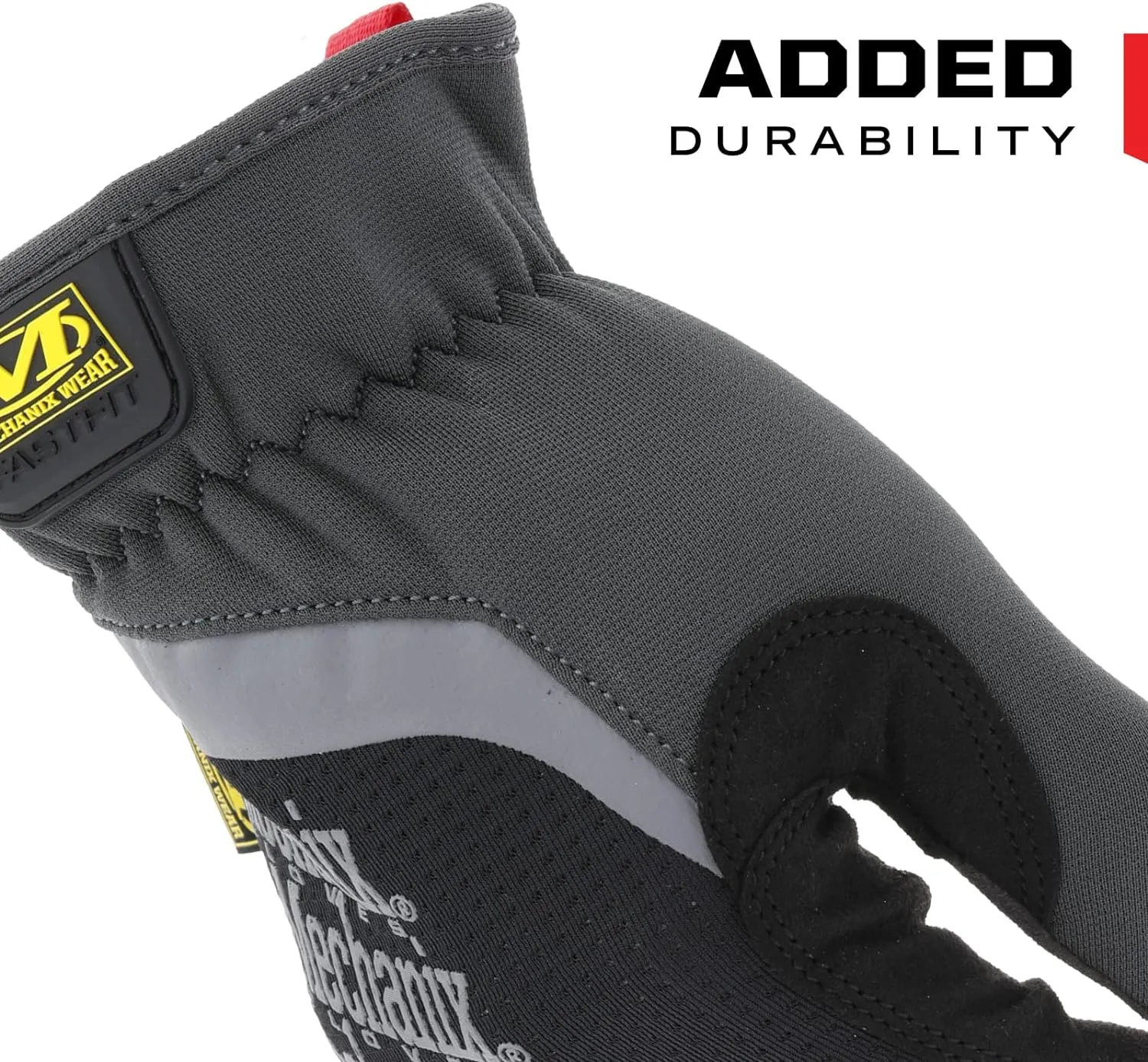 Mechanix Wear: FastFit Work Glove with Elastic Cuff for Secure Fit, Performance Gloves for Multi-Purpose Use, Touchscreen Capable Safety Gloves for Men (Black, Medium)