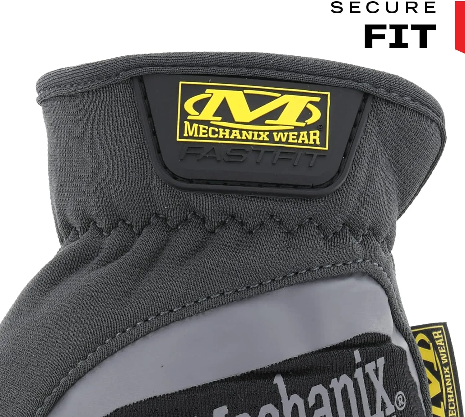 Mechanix Wear: FastFit Work Glove with Elastic Cuff for Secure Fit, Performance Gloves for Multi-Purpose Use, Touchscreen Capable Safety Gloves for Men (Black, Medium)