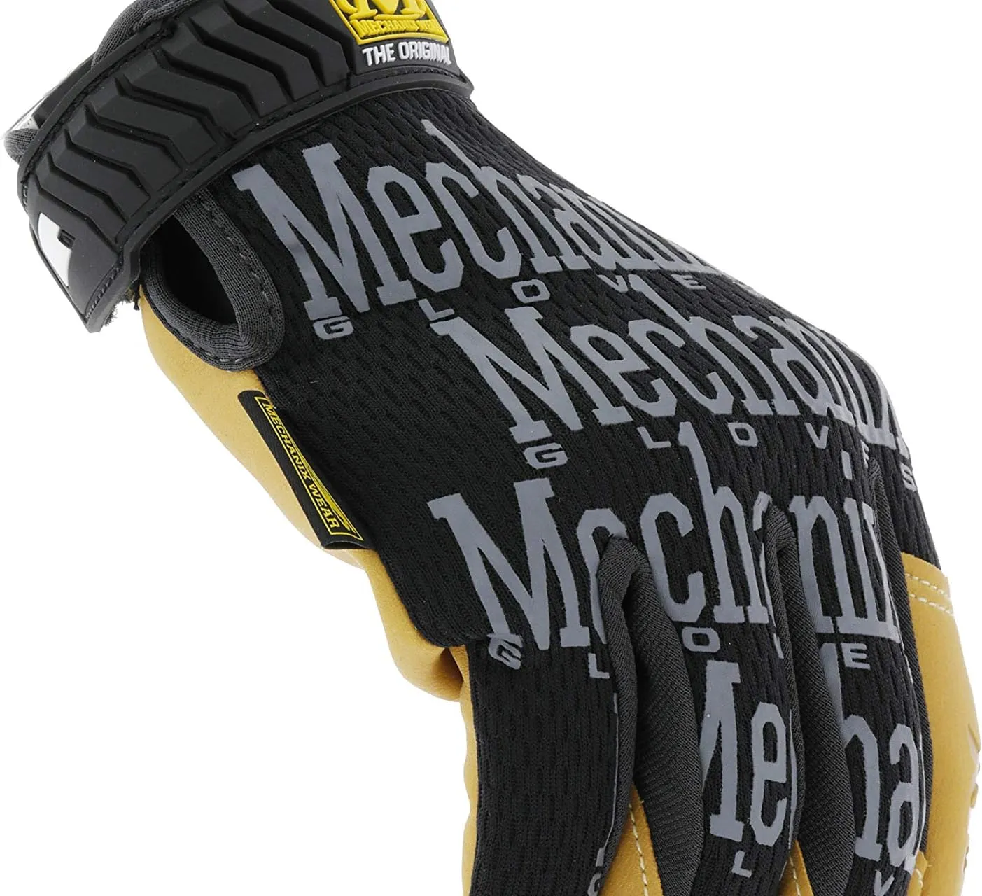 Mechanix Wear: The Original Material4X Synthetic Leather Work Gloves with Secure Fit, Abrasion Resistant, Added Durability, Safety Gloves for Men, Multi-Purpose Use (Brown, Large)