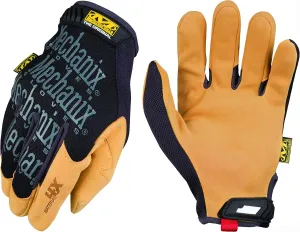 Mechanix Wear: The Original Material4X Synthetic Leather Work Gloves with Secure Fit, Abrasion Resistant, Added Durability, Safety Gloves for Men, Multi-Purpose Use (Brown, Large)