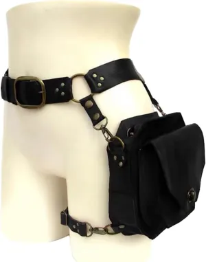 Medieval Waist Belt Drop Leg Pack Steampunk Waist Pack Thigh Bag Leather Fanny Pack Motorcycle Waist Belt